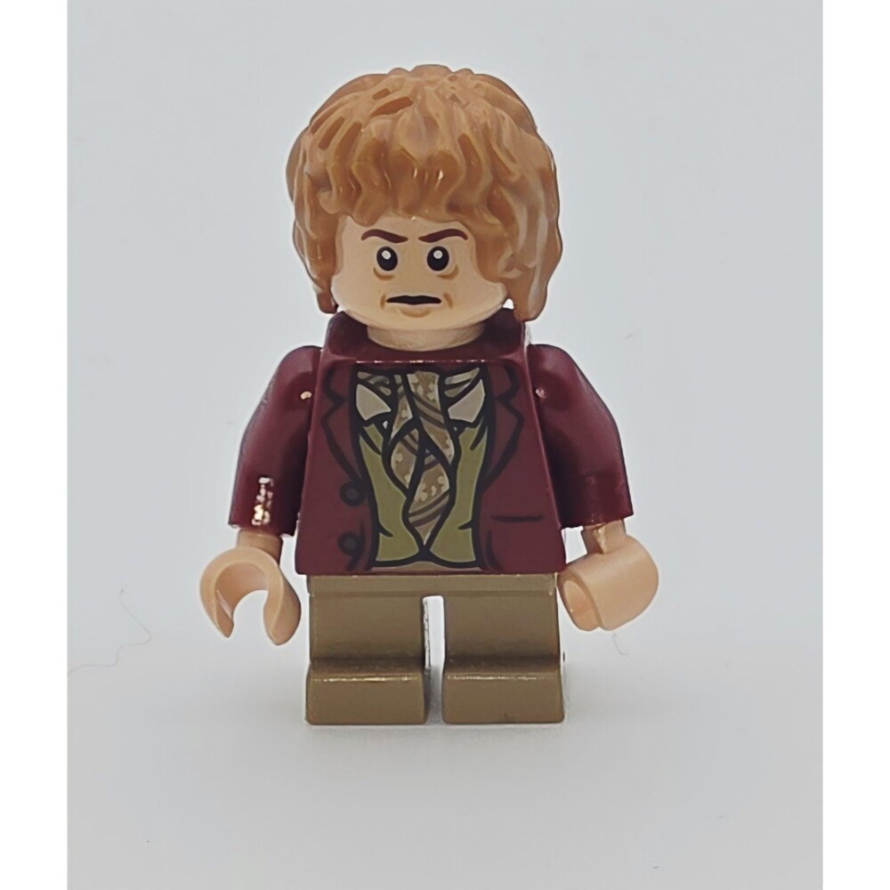 LEGO Lord of the Rings Bilbo Baggins Minifigure lor030 Dark Red Coat Genuine